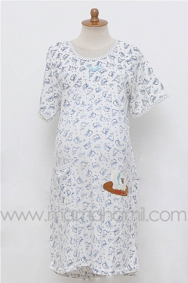 Daster Hamil Bear Biru